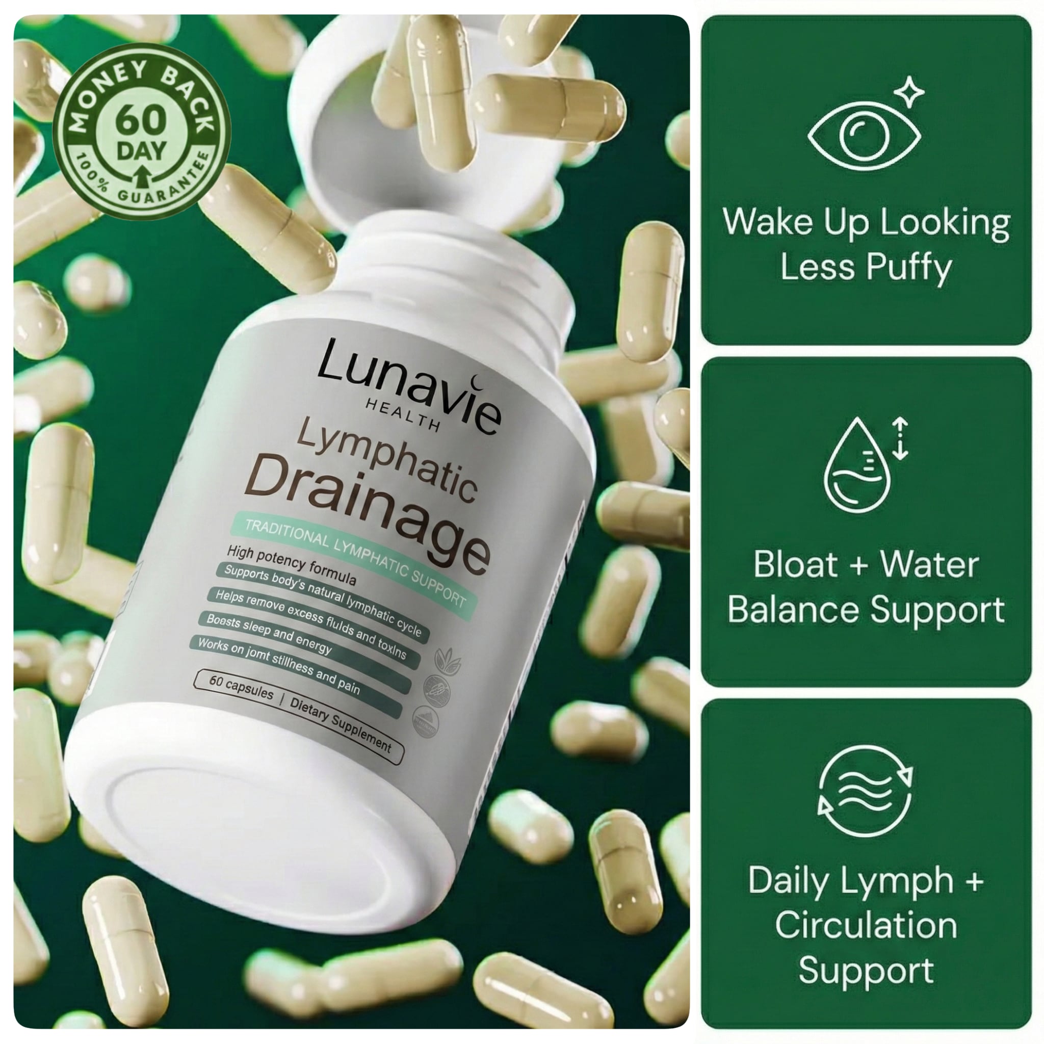 Lymphatic Drainage Capsules by Lunavie
